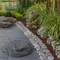 Decorative Outdoor Weather-Resistant Artistic Artificial Faux Stone Rock, Garden Patio Granite Grey Fiberglass Stone